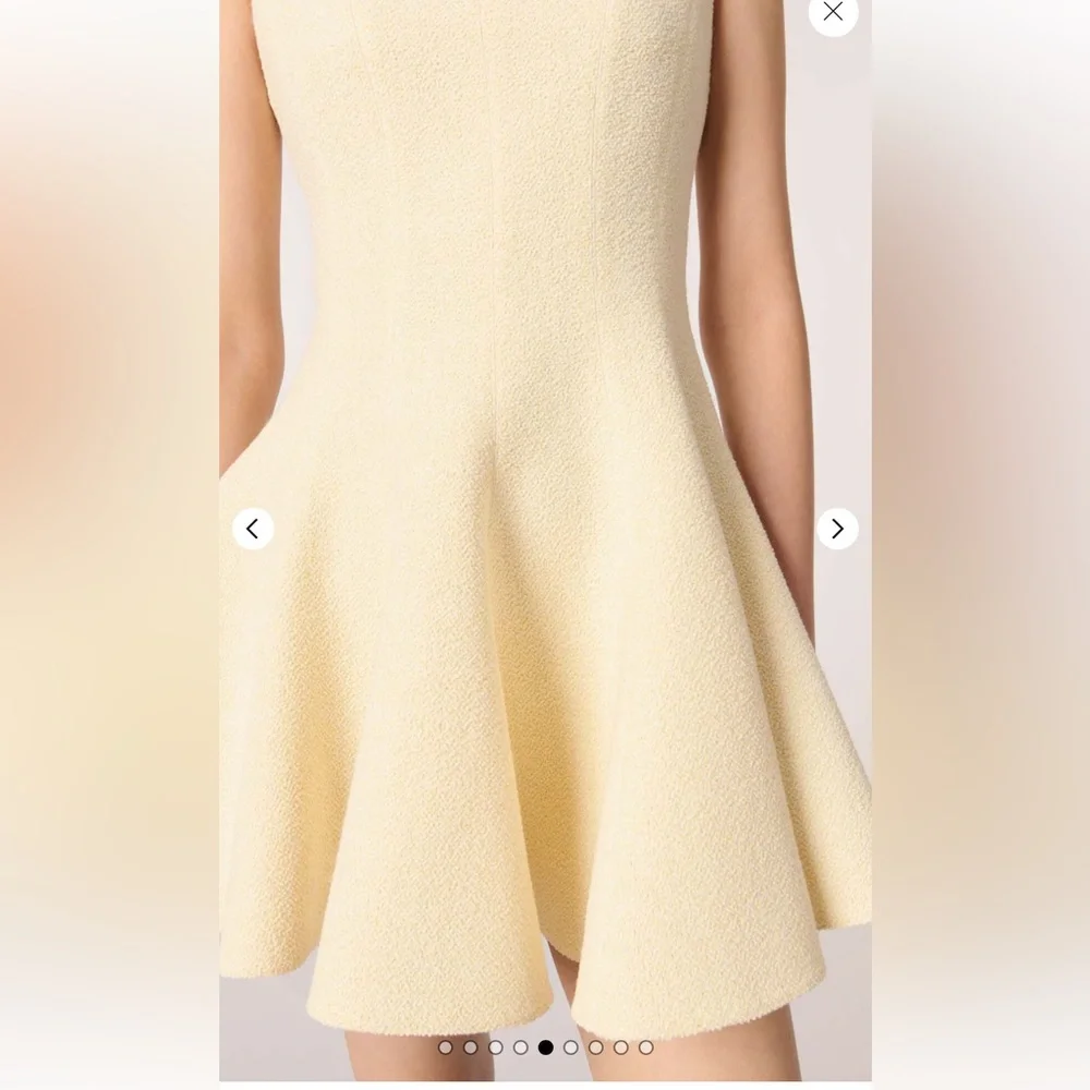 NWOT Maje Risoleil Pale Yellow Tweed Dress—No size tag - Picture 5 of 15
